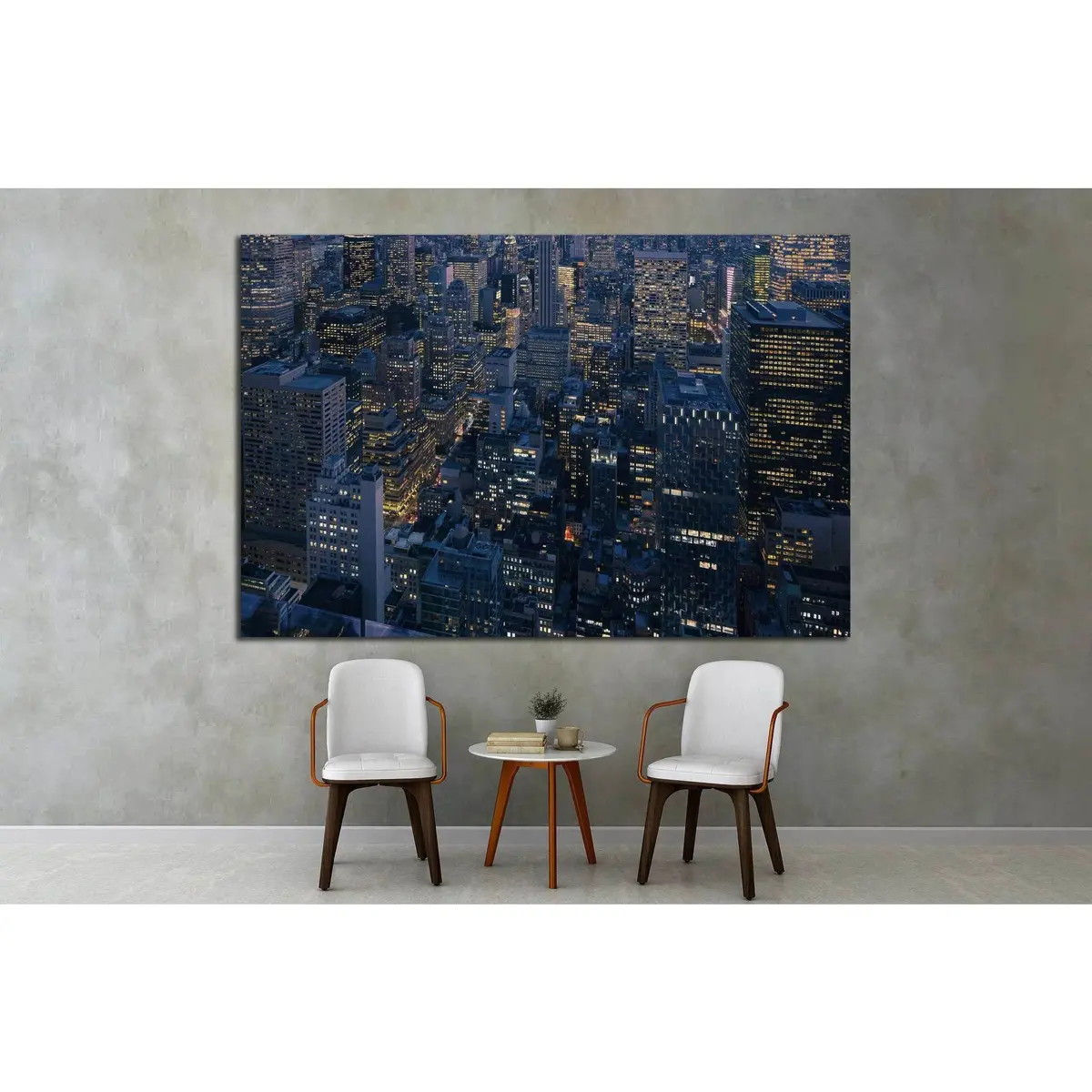 New York City Look From Bird Space №1531 Ready To Hang Canvas Print 3