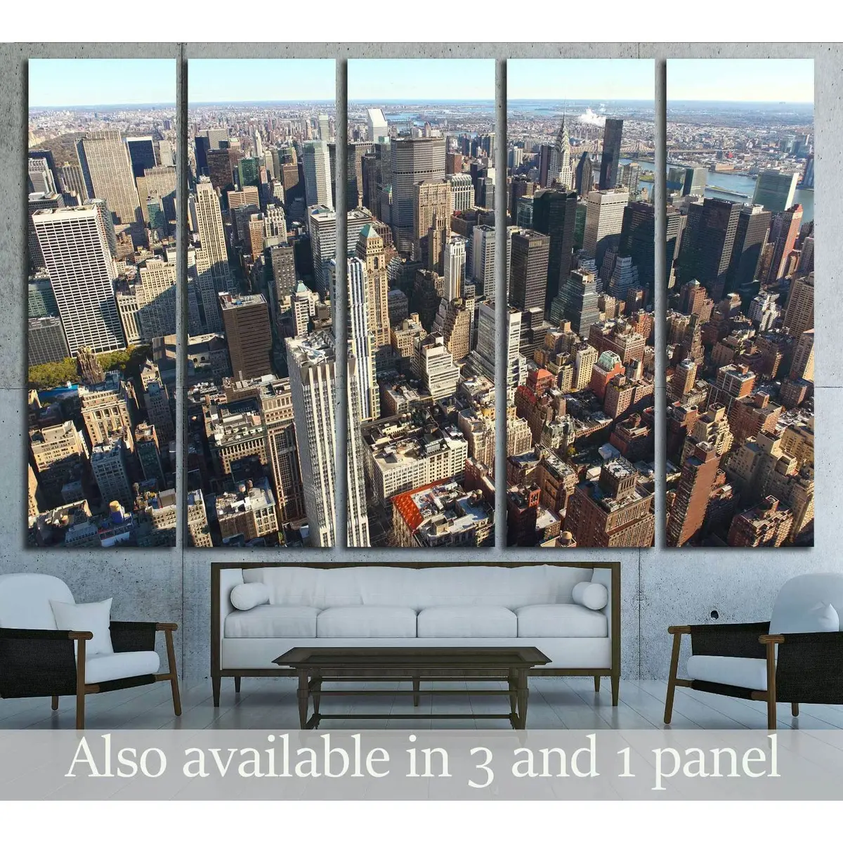 Manhattan Skyline Canvas Art Print – Ready-to-Hang NYC Wall Decor