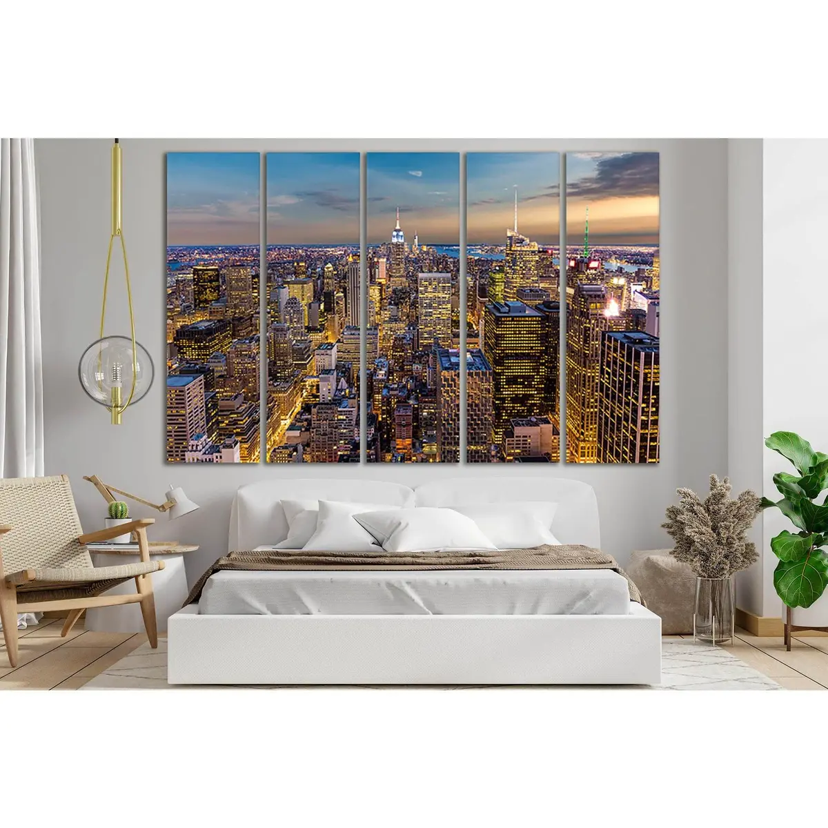 Manhattan Skyline Canvas Art Print №SL358 – Premium Ready-to-Hang Wall Decor - Image 3