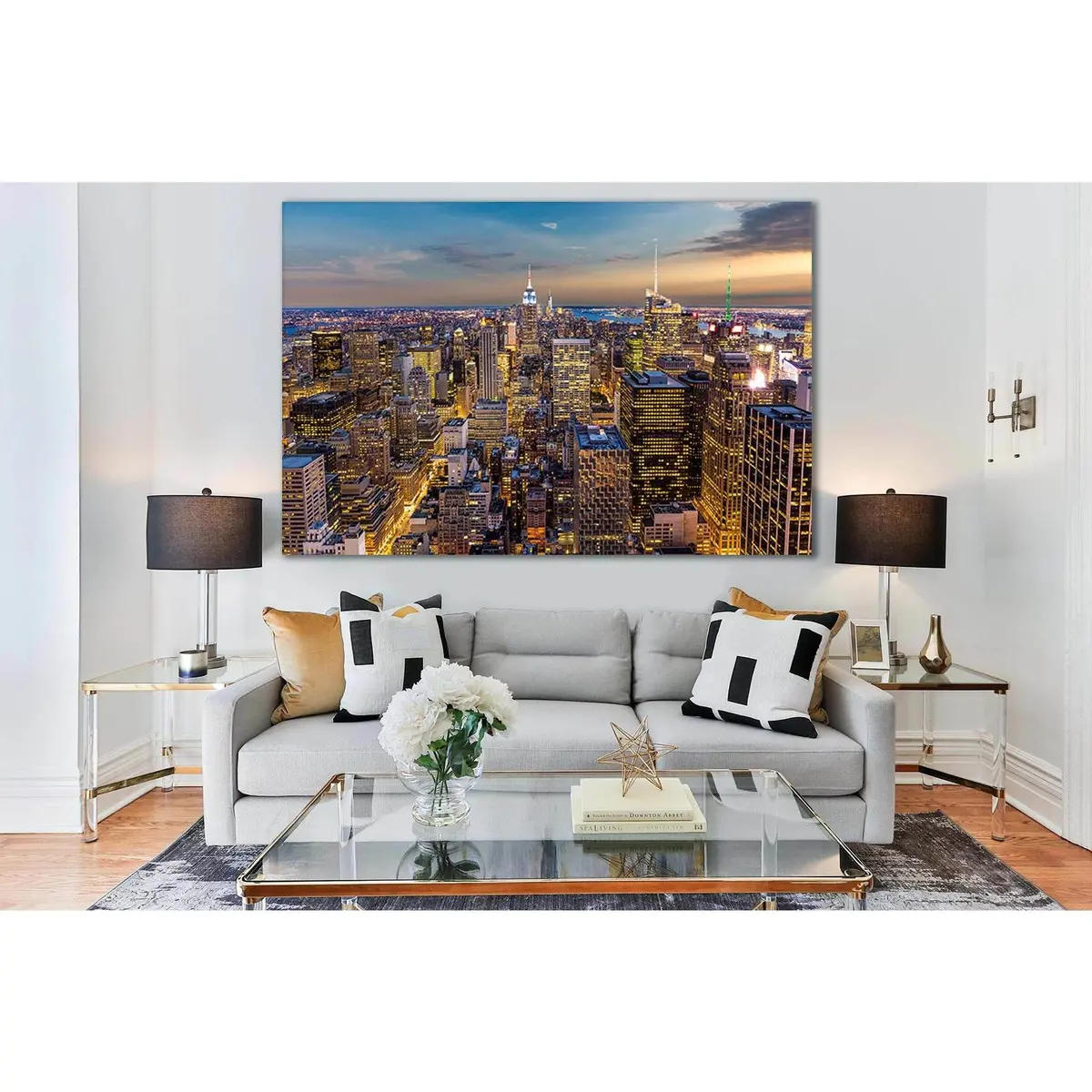 New York City Manhattan Skyline №Sl358 Ready To Hang Canvas Print 1