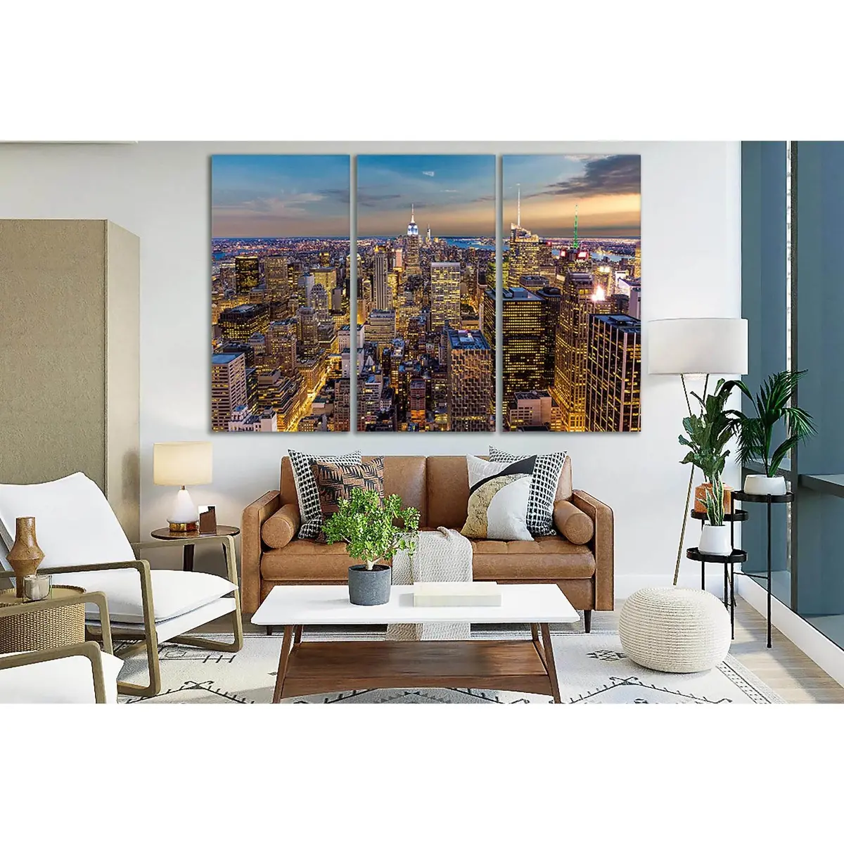 New York City Manhattan Skyline №Sl358 Ready To Hang Canvas Print 5