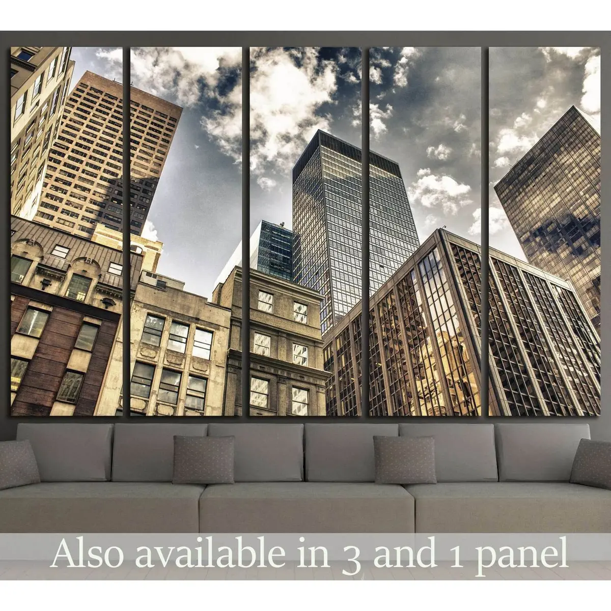 Manhattan Skyline Canvas Art Print – Ready-to-Hang NYC Wall Decor