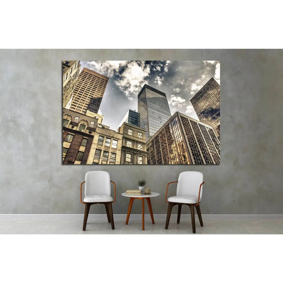 New York City Manhattan Skyline, U.S.A №1510 Ready To Hang Canvas Print 2