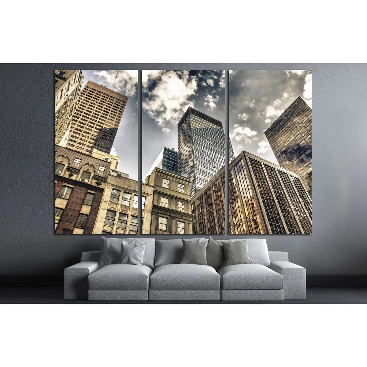 New York City Manhattan Skyline, U.S.A №1510 Ready To Hang Canvas Print 5