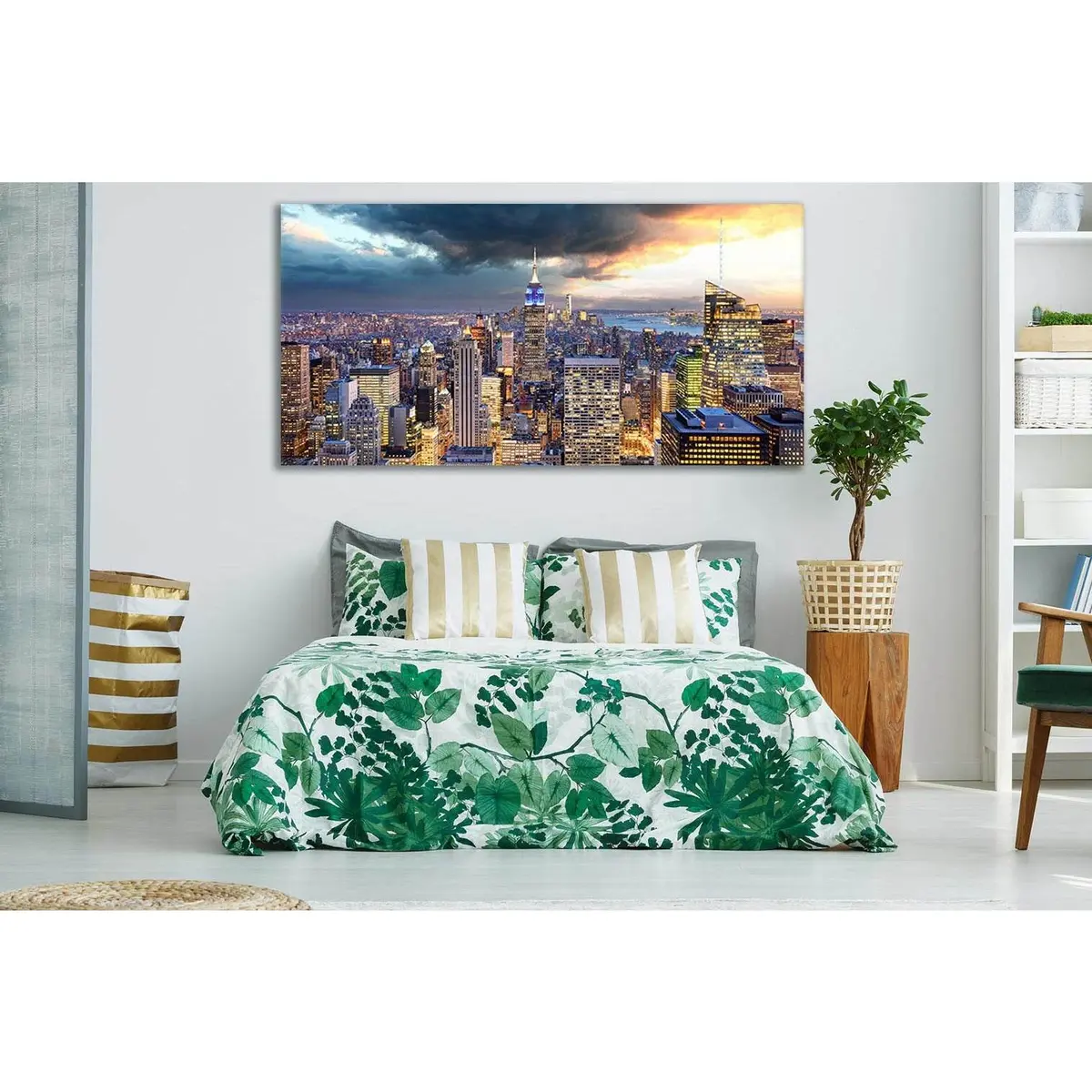 New York City Megapolis Skyline №Sl318 Ready To Hang Canvas Print 1