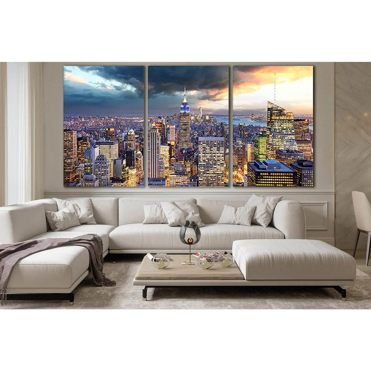 New York City Megapolis Skyline №Sl318 Ready To Hang Canvas Print 5