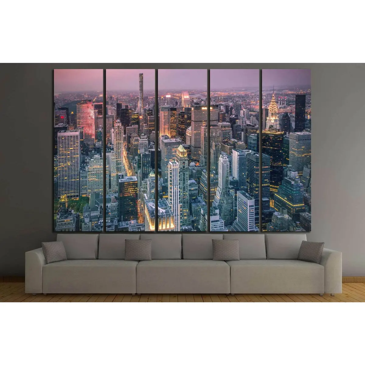 New York City Skyline Canvas Art Print #1441 – Ready-to-Hang Wall Decor - Image 3