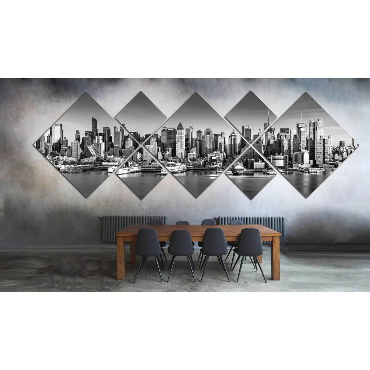 New York City Skyline №1089 Ready To Hang Canvas Print 1