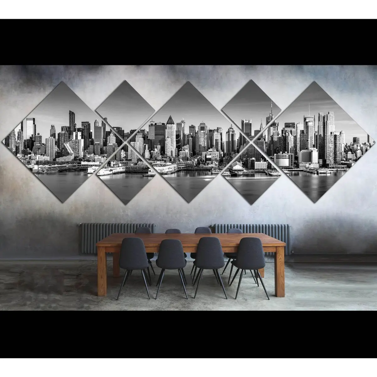 New York City Skyline №1089 Ready To Hang Canvas Print 1