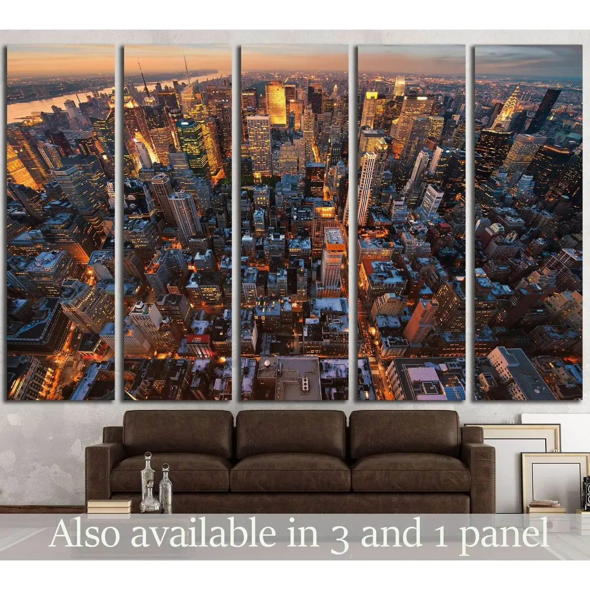 Manhattan Sunset Skyline Canvas Print – Ready-to-Hang Wall Art