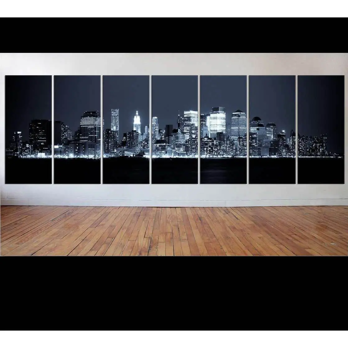 New York Extra Large 7 Panel Canvas №37 Ready To Hang Canvas Print 1