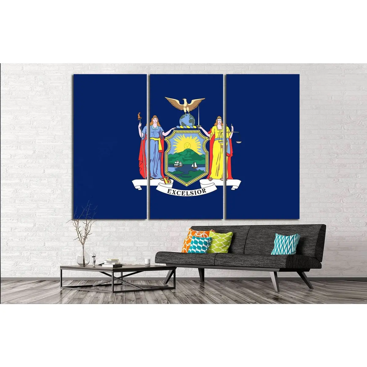 New York State Flag №681 Ready To Hang Canvas Print 5