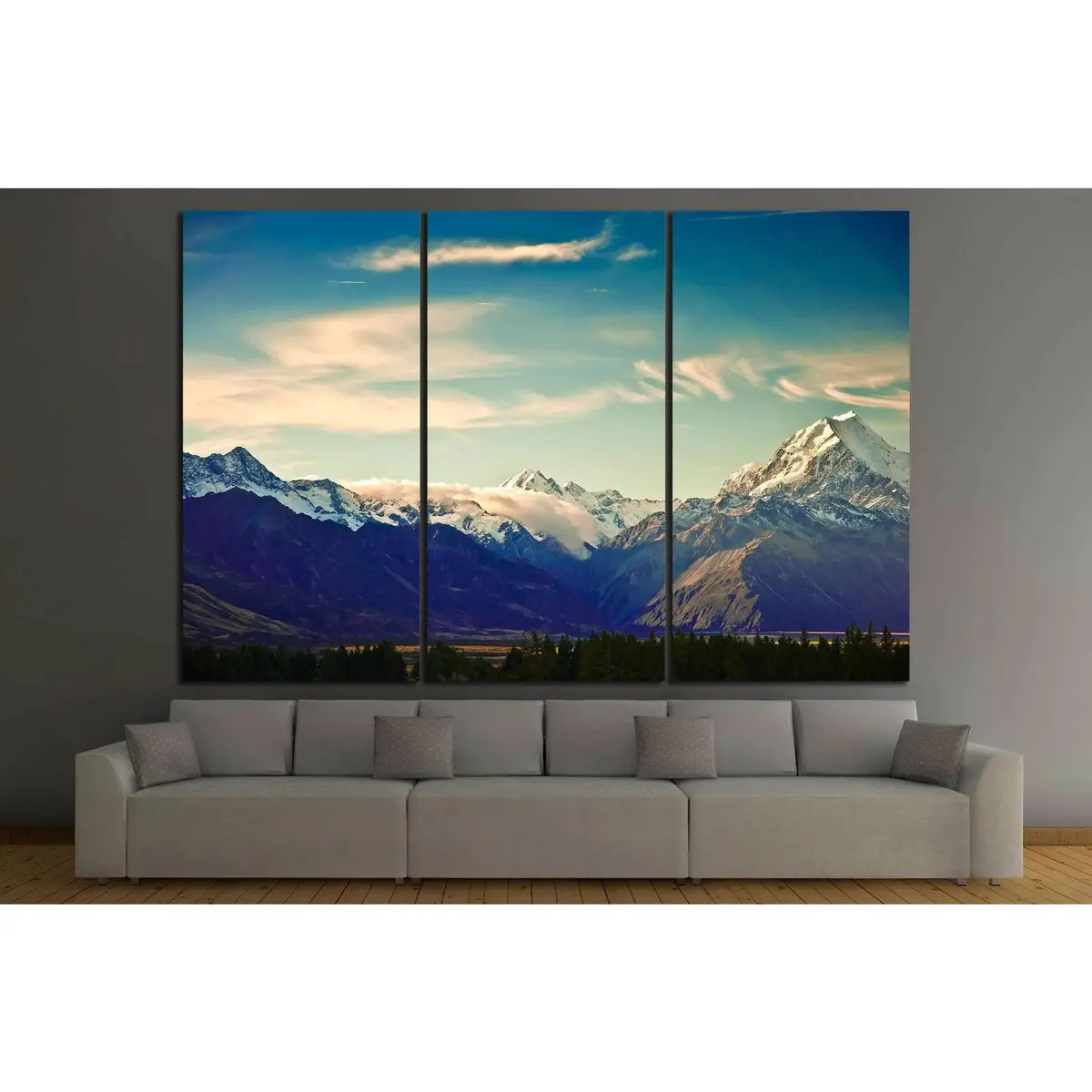New Zealand Scenic Mountain №641 Ready To Hang Canvas Print 5