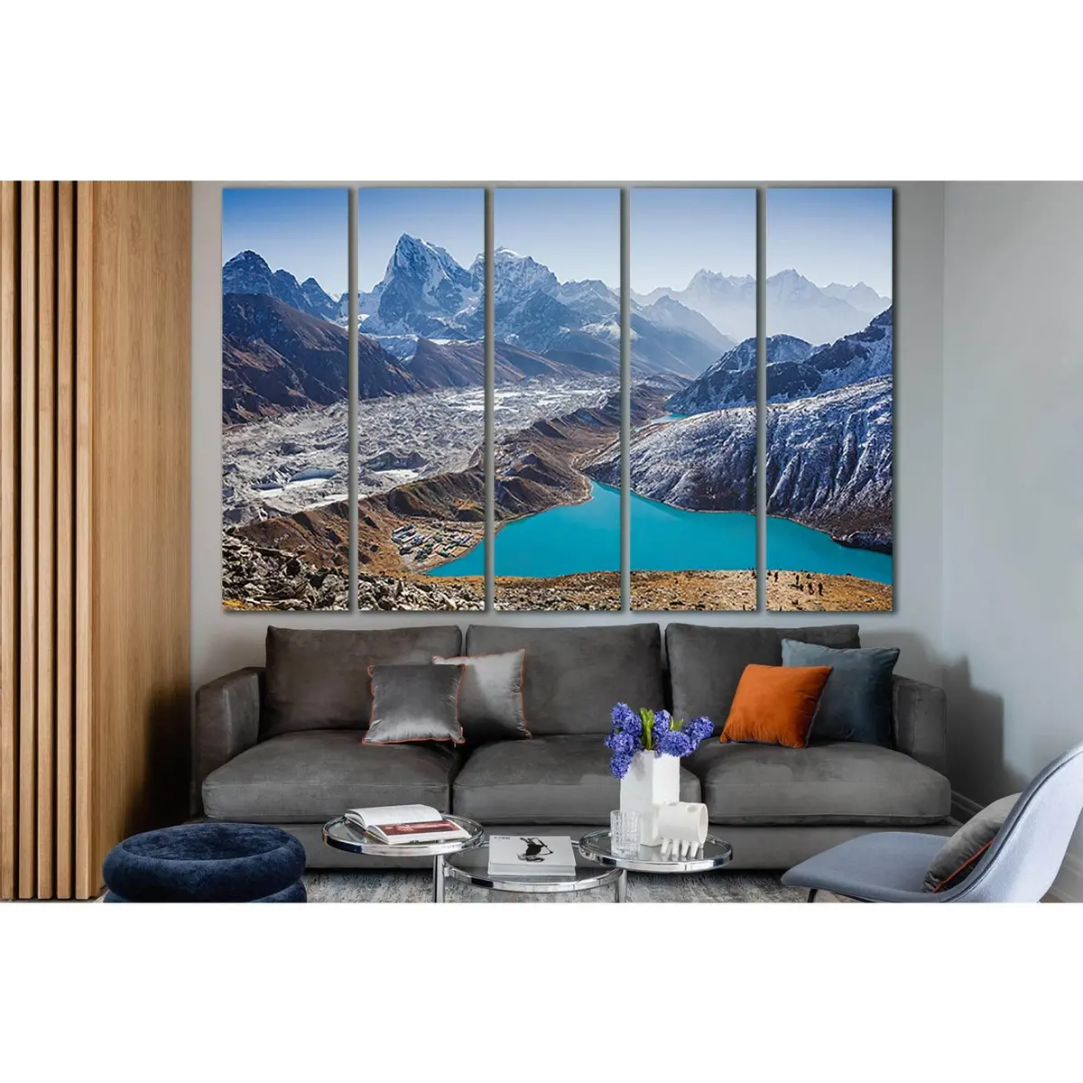 Ngozumpa Glacier Aerial View Canvas Wall Art – Ready-to-Hang, SL1355