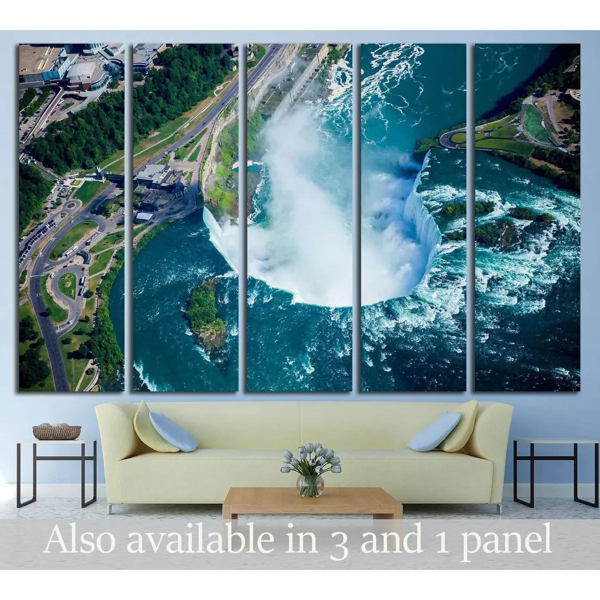 Niagara Falls Canadian Side Canvas Wall Art – Ready-to-Hang Print from Ontario, Canada