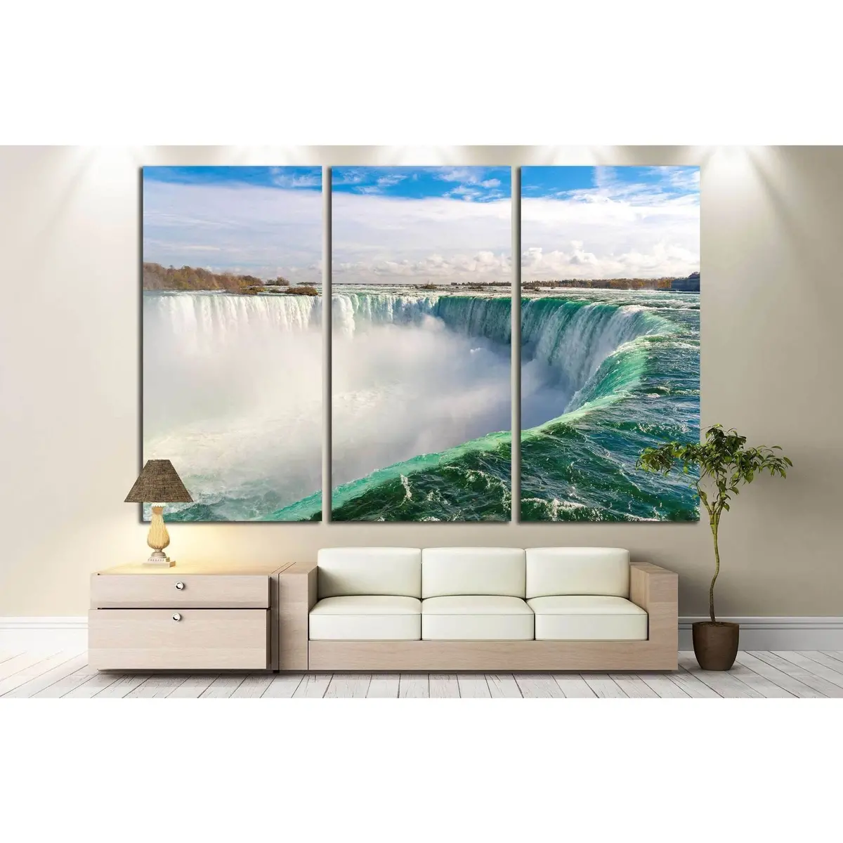 Niagara Falls Wall Art, Horseshoe Fall Canvas Print, Ontario, Canada Ready To Hang Canvas Print №2008 5