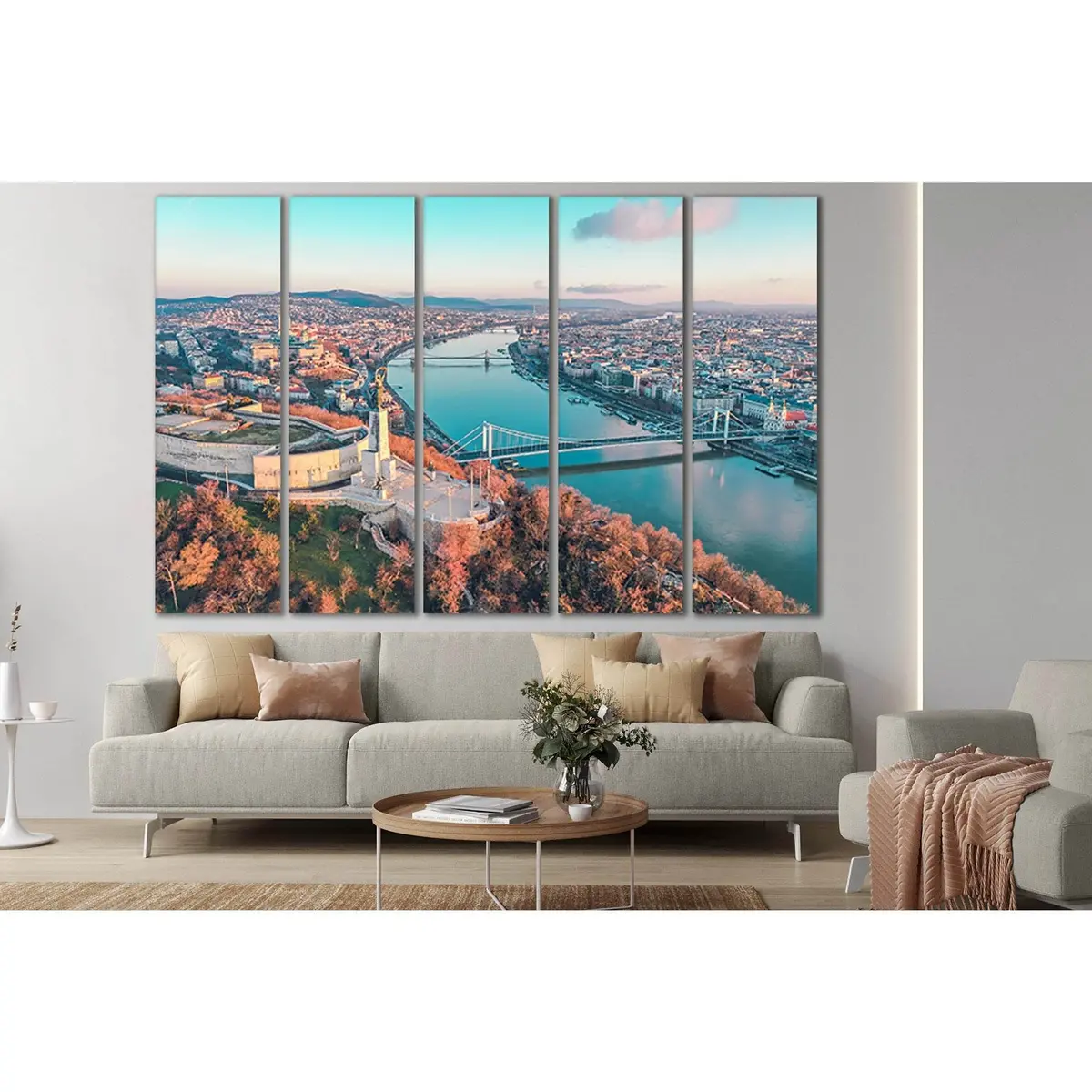 Budapest Skyline Canvas Print SL339 – Elegant Wall Art, Pre-Mounted for Instant Hanging