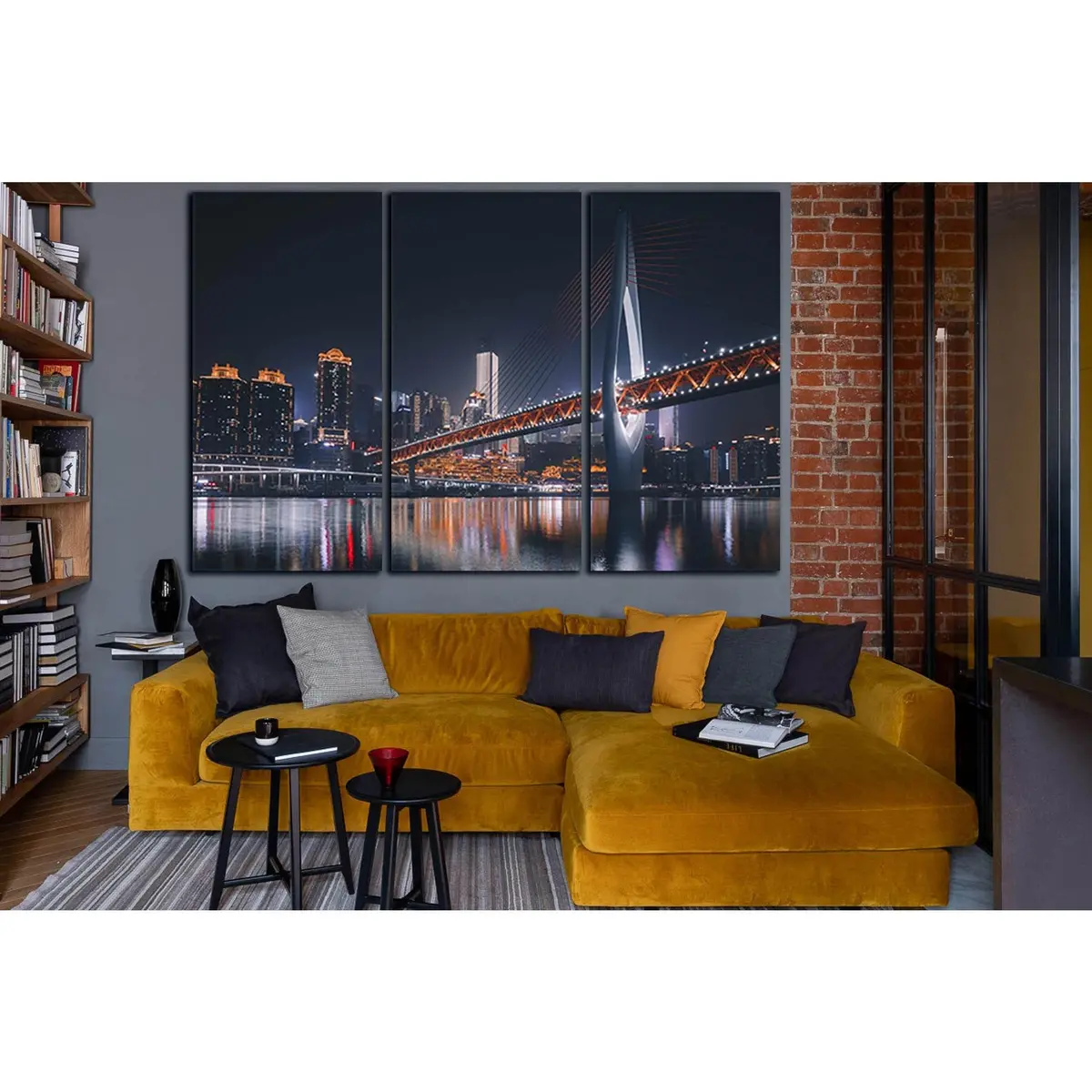 Night Bridge In China №Sl1108 Ready To Hang Canvas Print 5