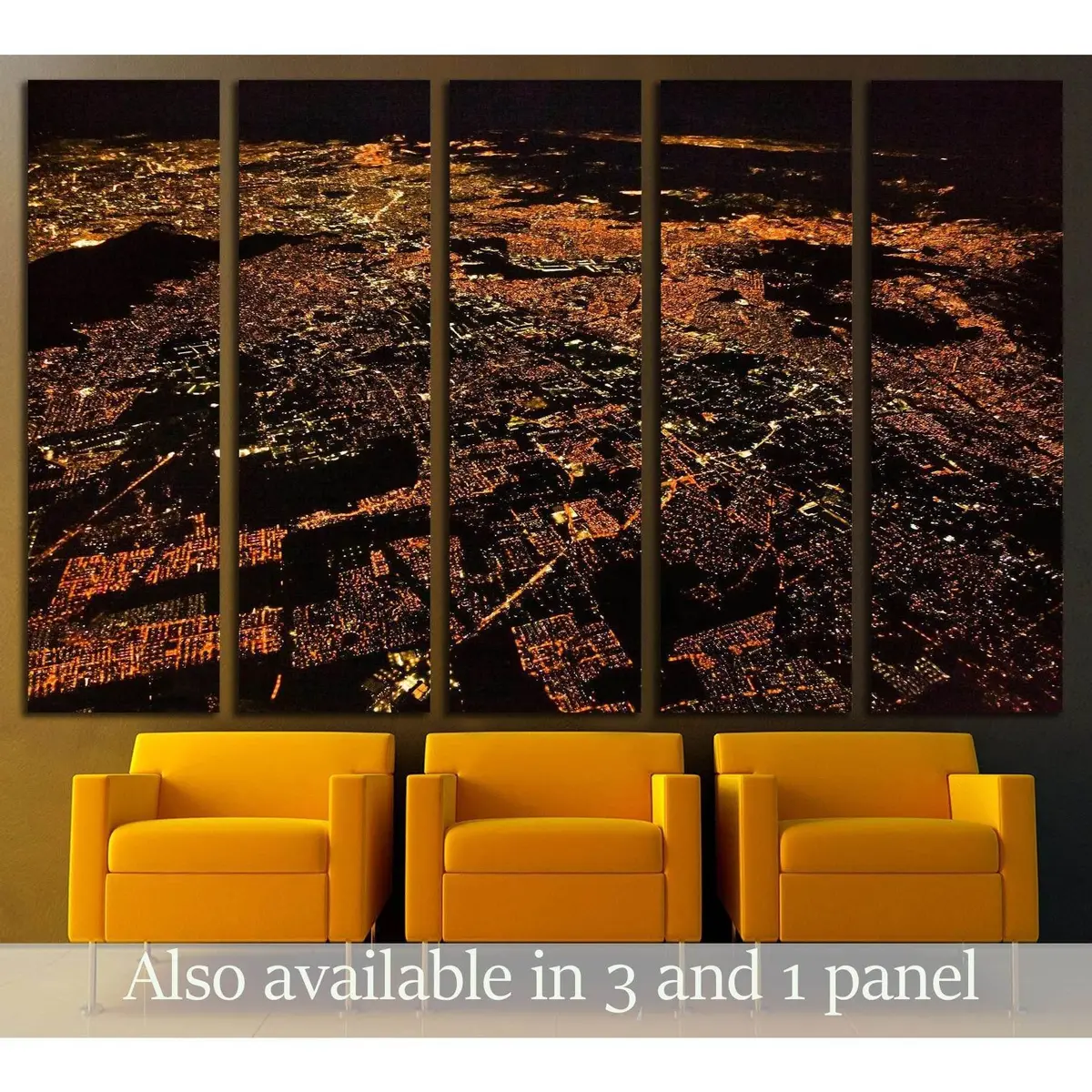 Stunning Nighttime Panorama of Mexico City – Ready-to-Hang Canvas Wall Art