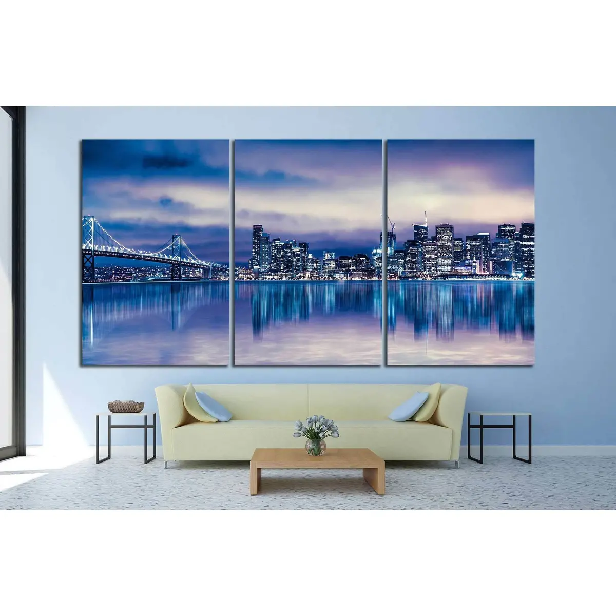 Night View Of Beautiful San Francisco California №1118 Ready To Hang Canvas Print 5