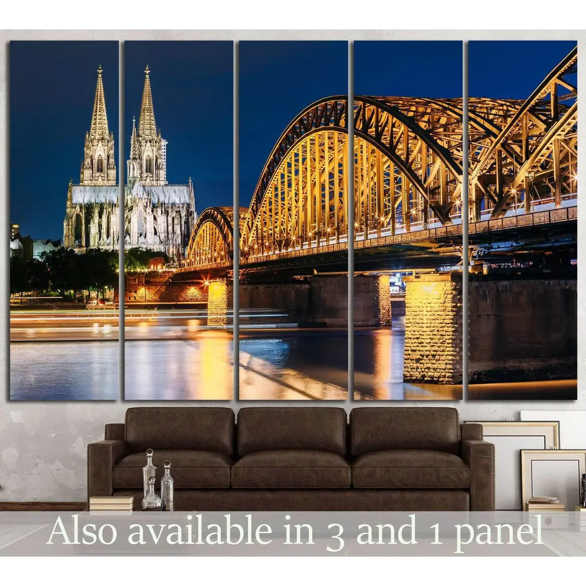 Cologne Cathedral Night Scene #859 — Ready-to-Hang Canvas Wall Art