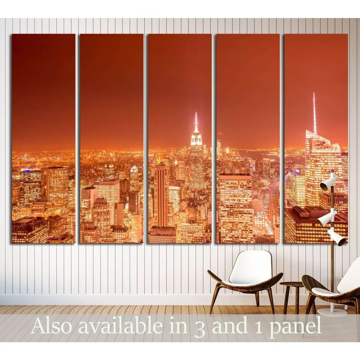 Manhattan Sunset Night Sky Canvas Print – Ready-to-Hang Wall Art #2403