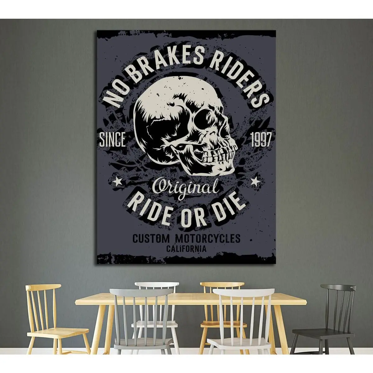 No Brakes Riders. Ride Or Die №4591 Ready To Hang Canvas Print 1