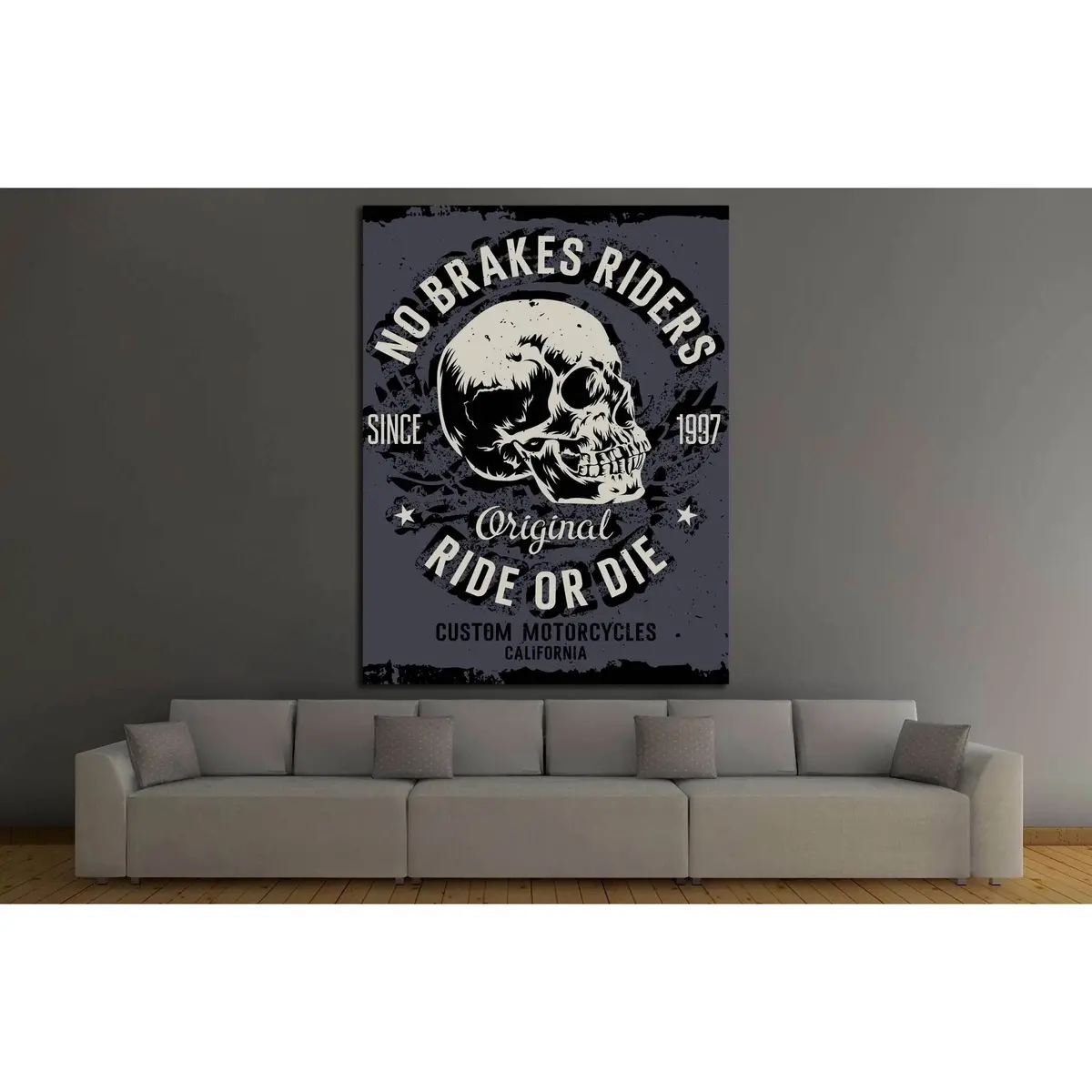 No Brakes Riders. Ride Or Die №4591 Ready To Hang Canvas Print 2