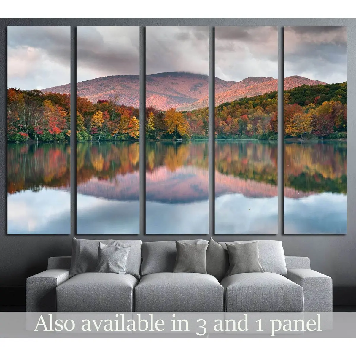 Scenic Grandfather Mountain and Price Lake Canvas Print – Blue Ridge Parkway Inspired Wall Art, Ready to Hang