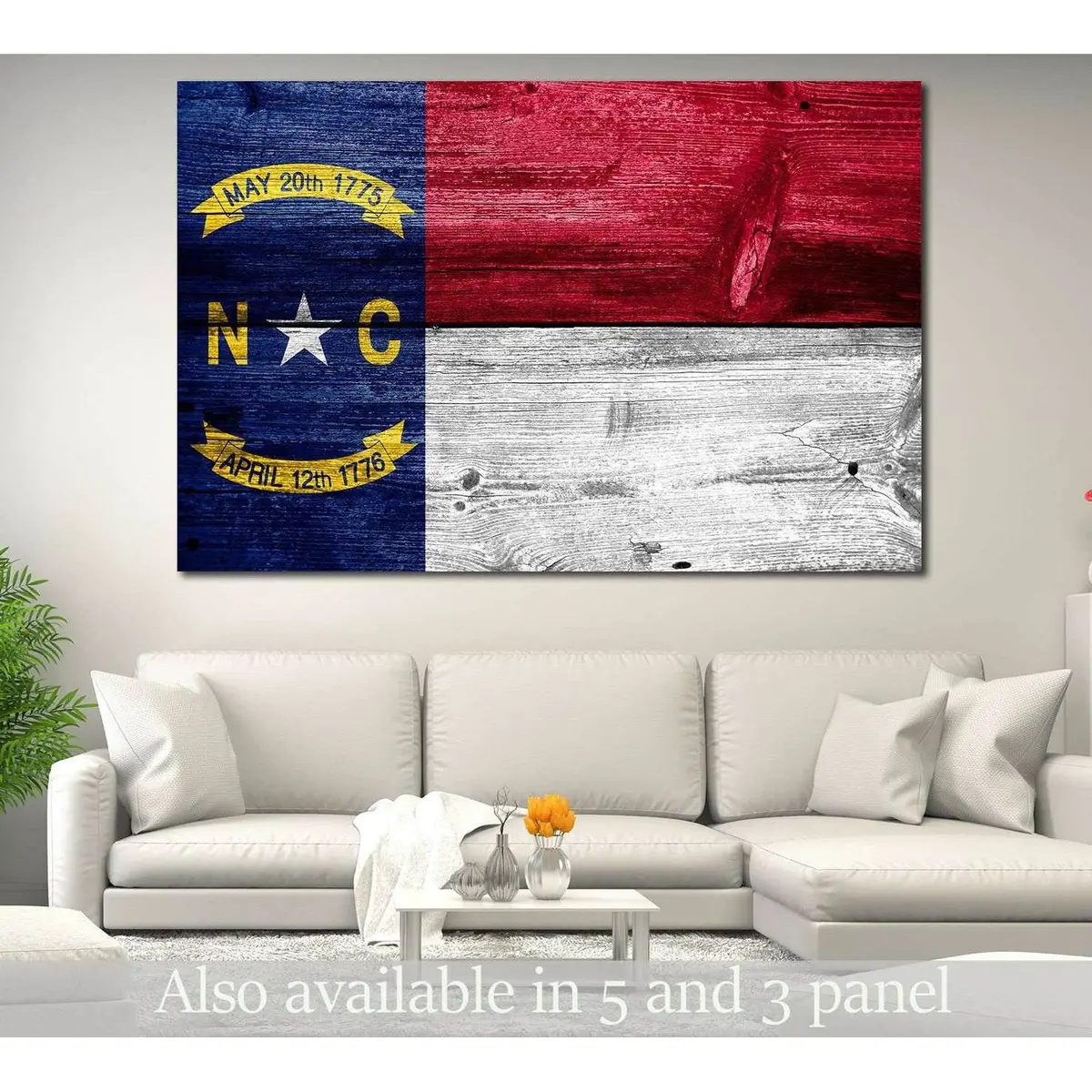 North Carolina State Flag №828 Ready To Hang Canvas Print 1