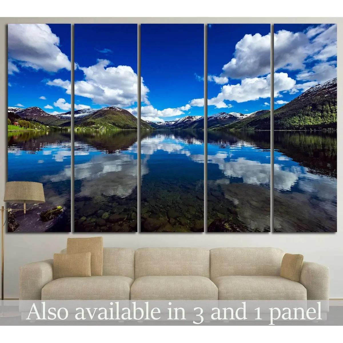 Scenic Norway Landscape Canvas Art Print #595