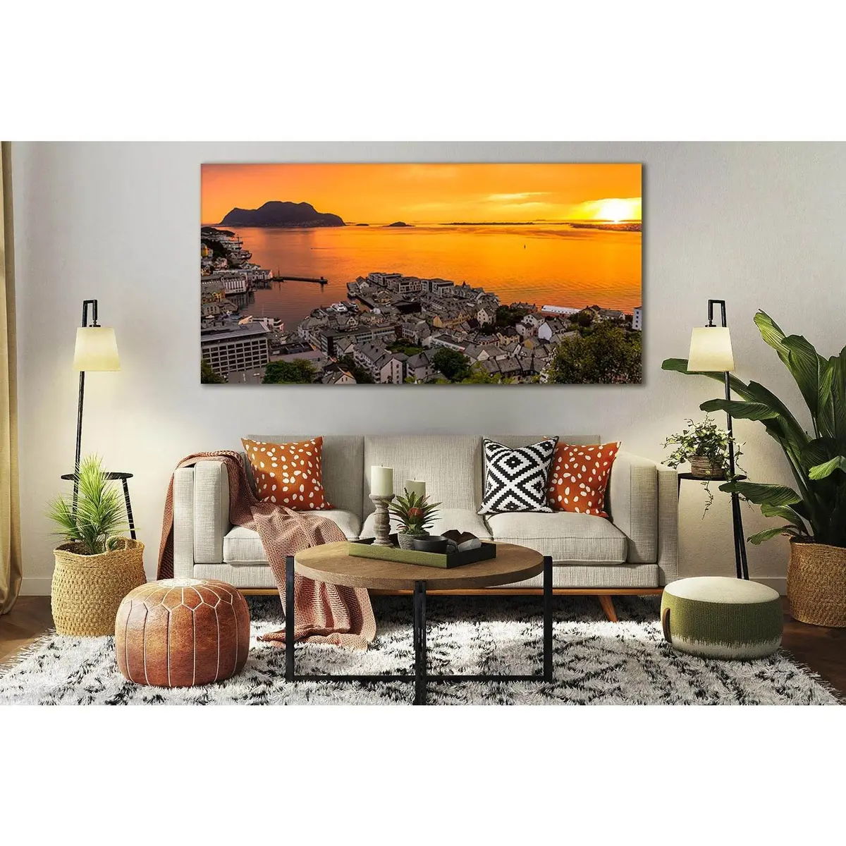 Norway Sunset Evening Coast №Sl211 Ready To Hang Canvas Print 1