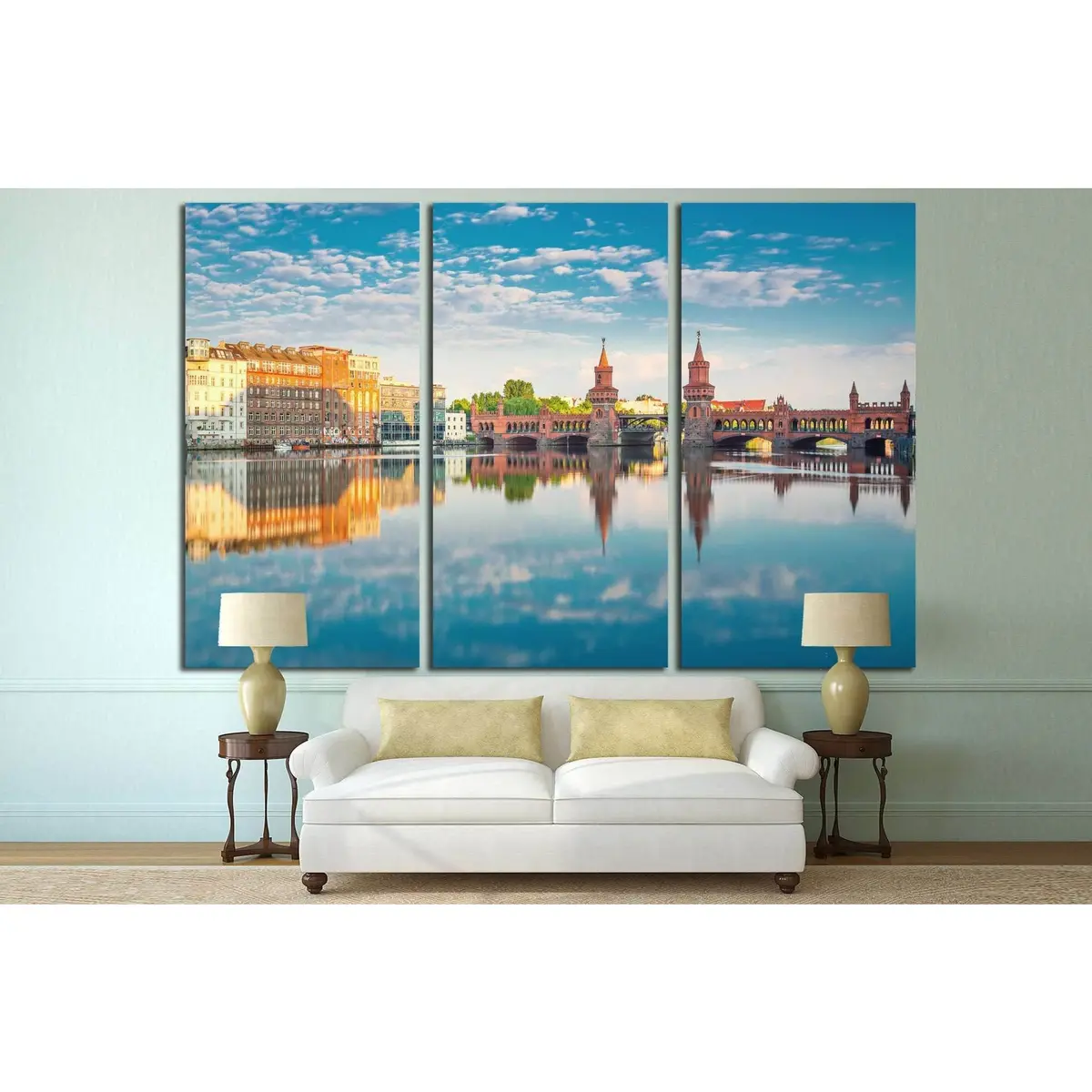 Oberbaumbruecke Berlin №1177 Ready To Hang Canvas Print 5
