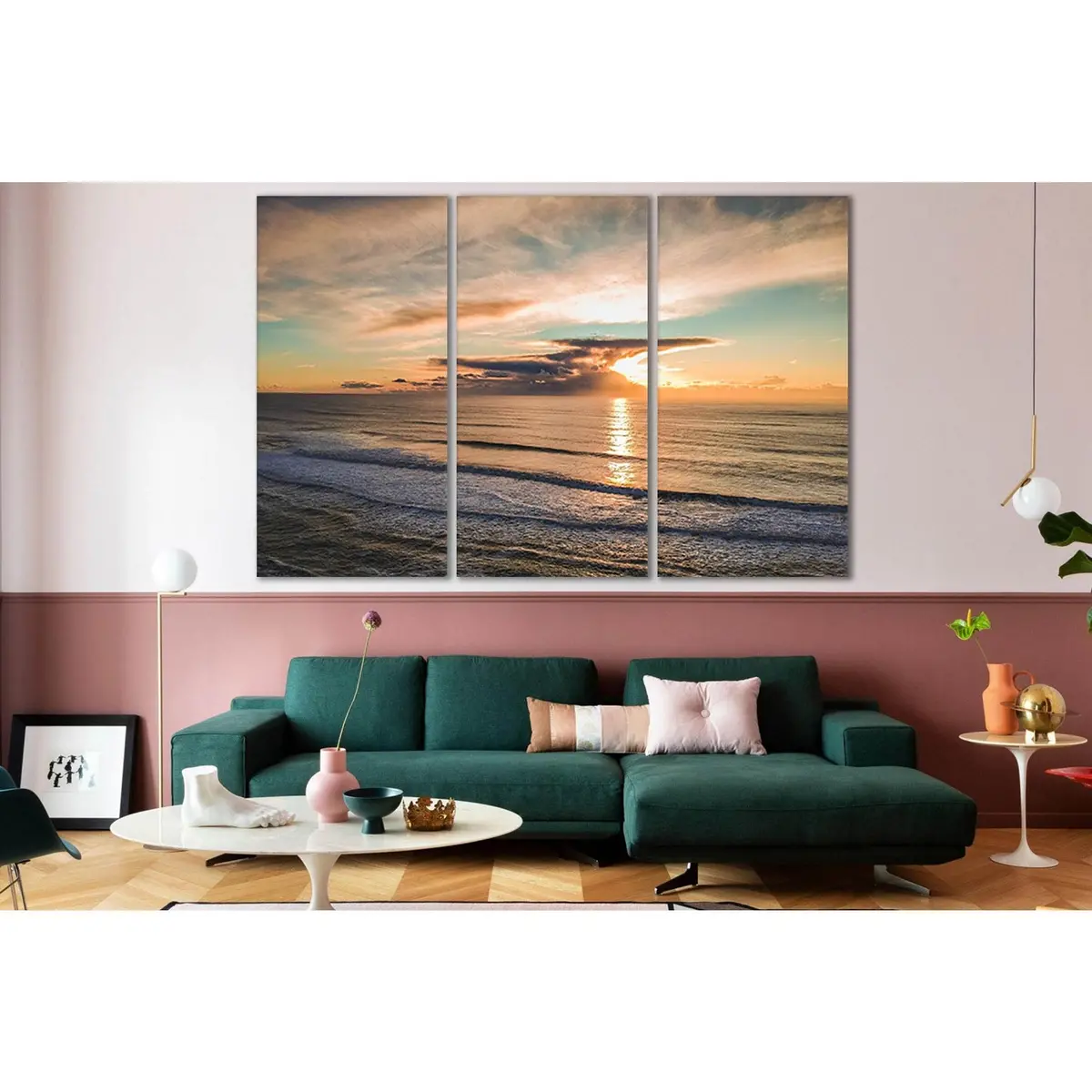 Ocean Sunset And Beautiful Clouds №Sl175 Ready To Hang Canvas Print 5