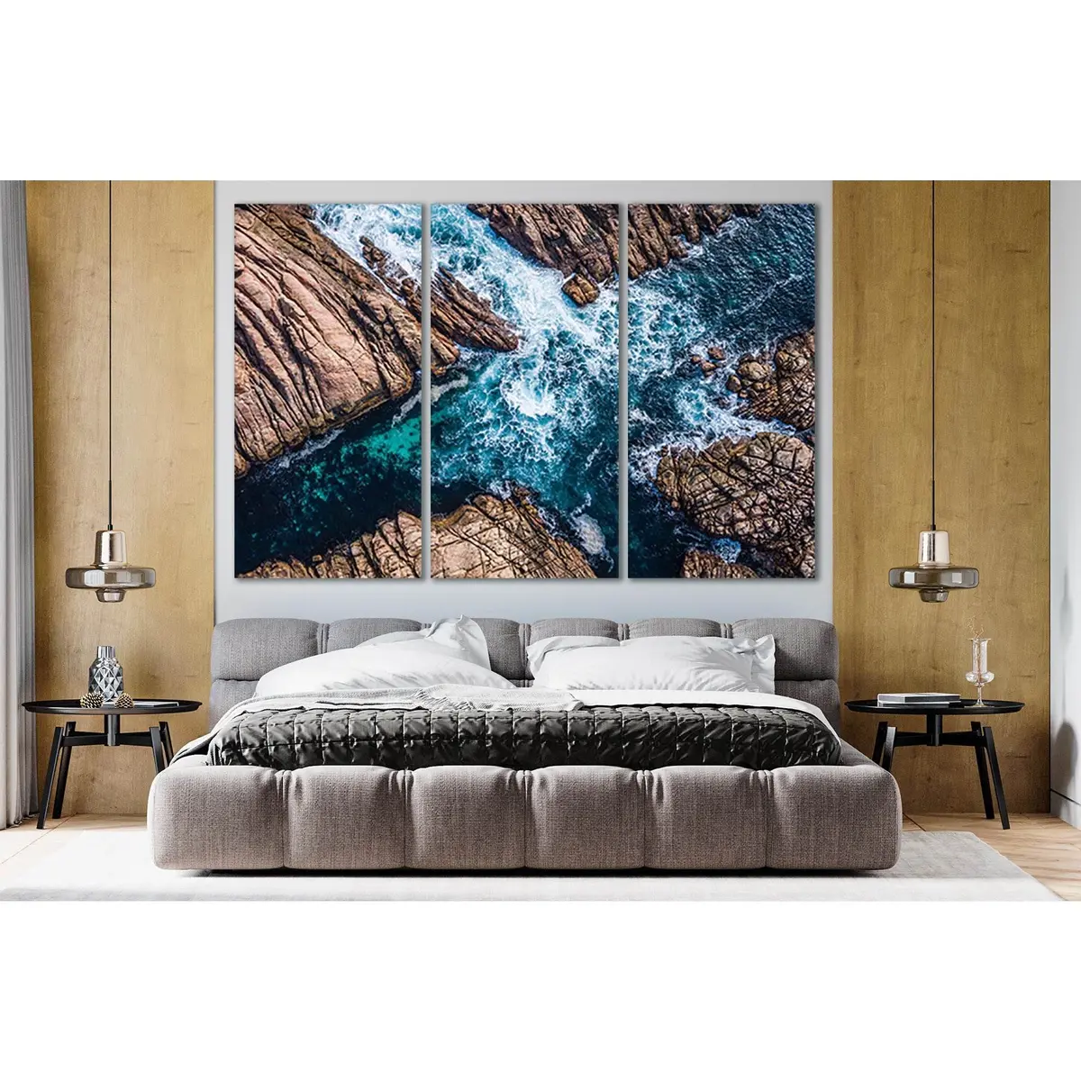 Ocean Surf In The Rocks №Sl127 Ready To Hang Canvas Print 5