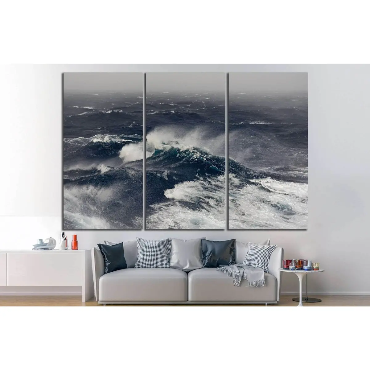 Ocean Wave, Indian Ocean №843 Ready To Hang Canvas Print 5