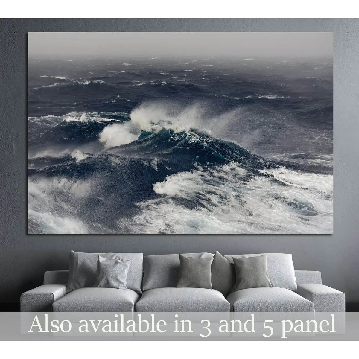 Ocean Wave, Indian Ocean №843 Ready To Hang Canvas Print 1