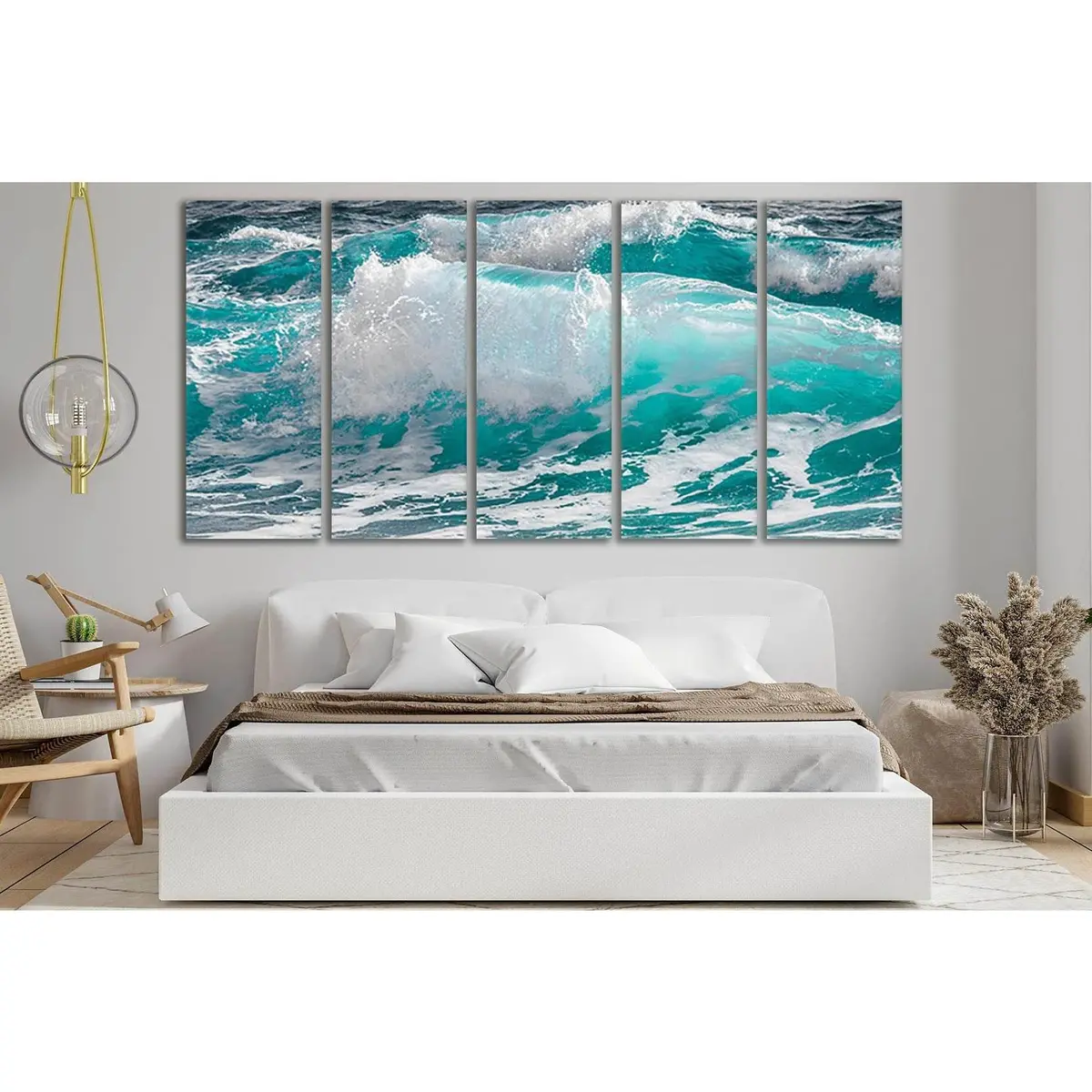 Ocean Wave Movement No. SL181 Canvas Wall Art Print