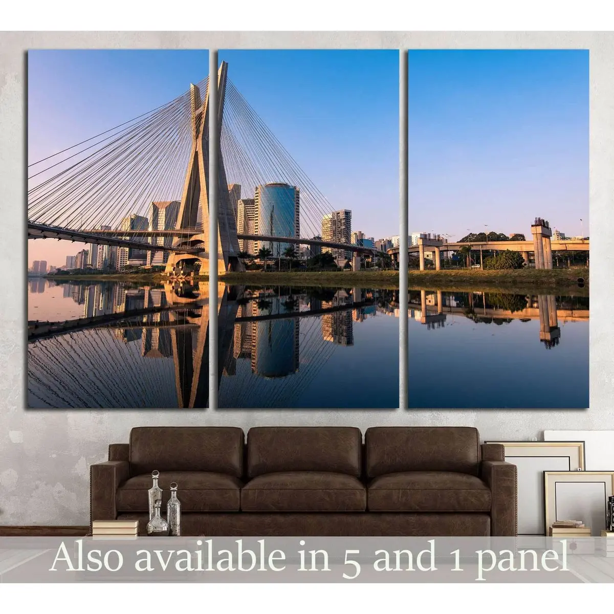Octavio Frias De Oliveira Bridge In Sao Paulo №1241 Ready To Hang Canvas Print 5