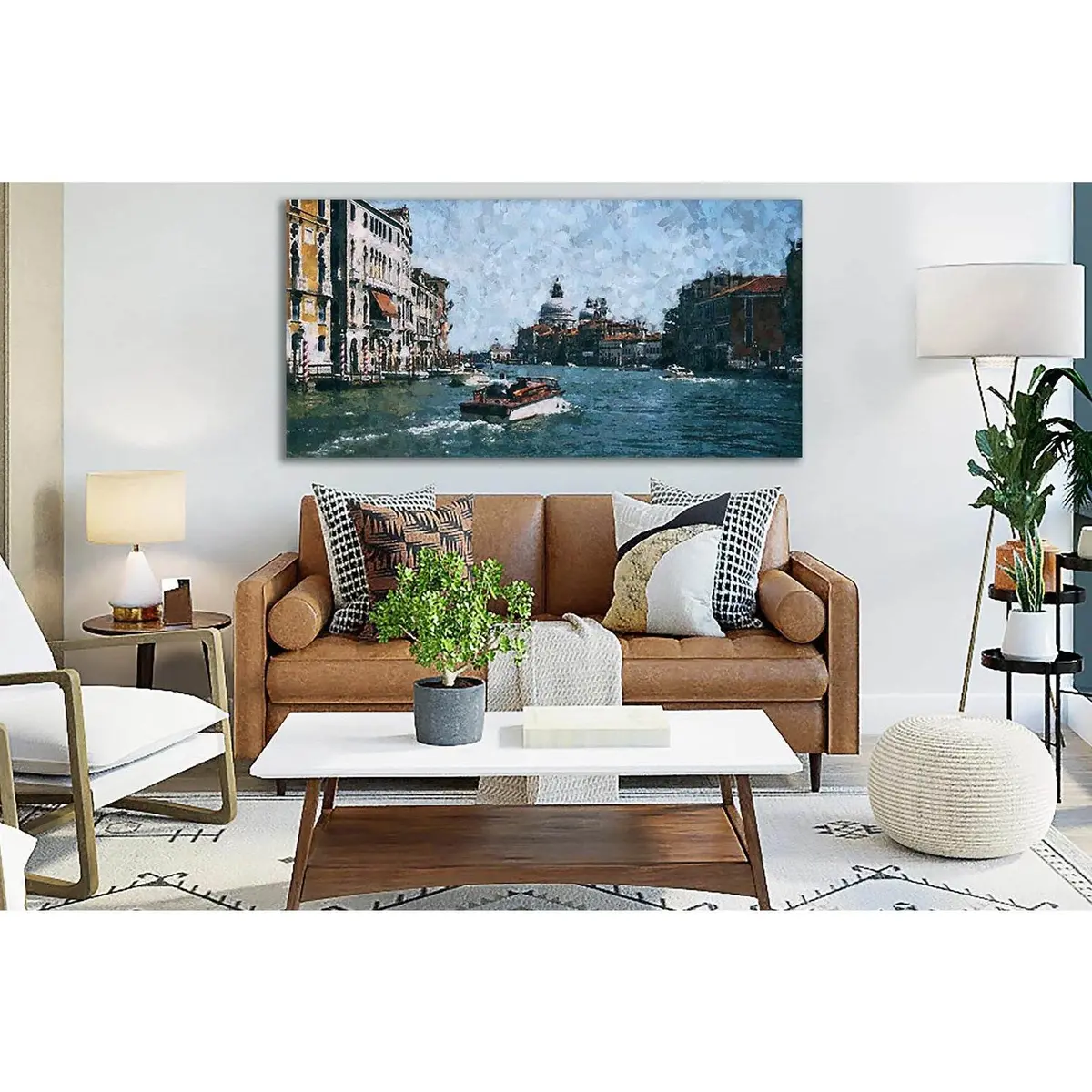 Oil Painting Boat Venice №Sl566 Ready To Hang Canvas Print 1