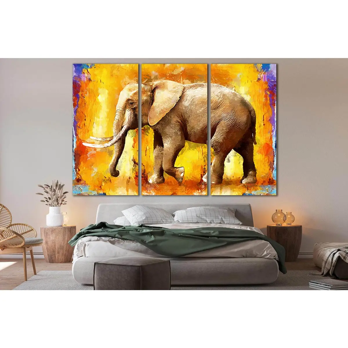 Oil Painting Of Elephant №Sl602 Ready To Hang Canvas Print 5