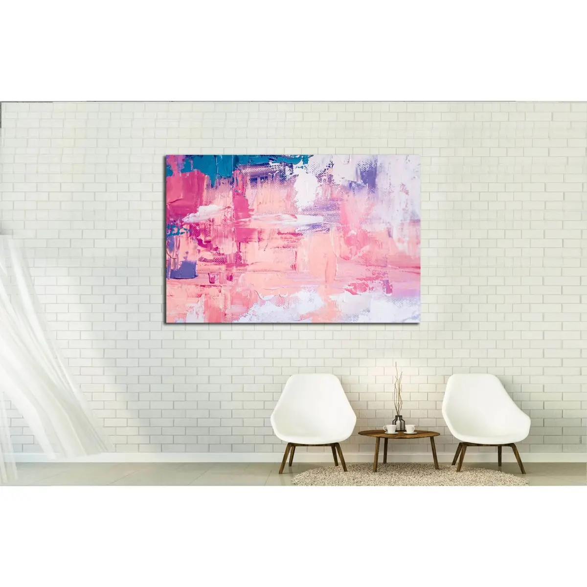 Oil Painting On Canvas. Color Texture. Fragment Of Artwork №2888 Ready To Hang Canvas Print 3