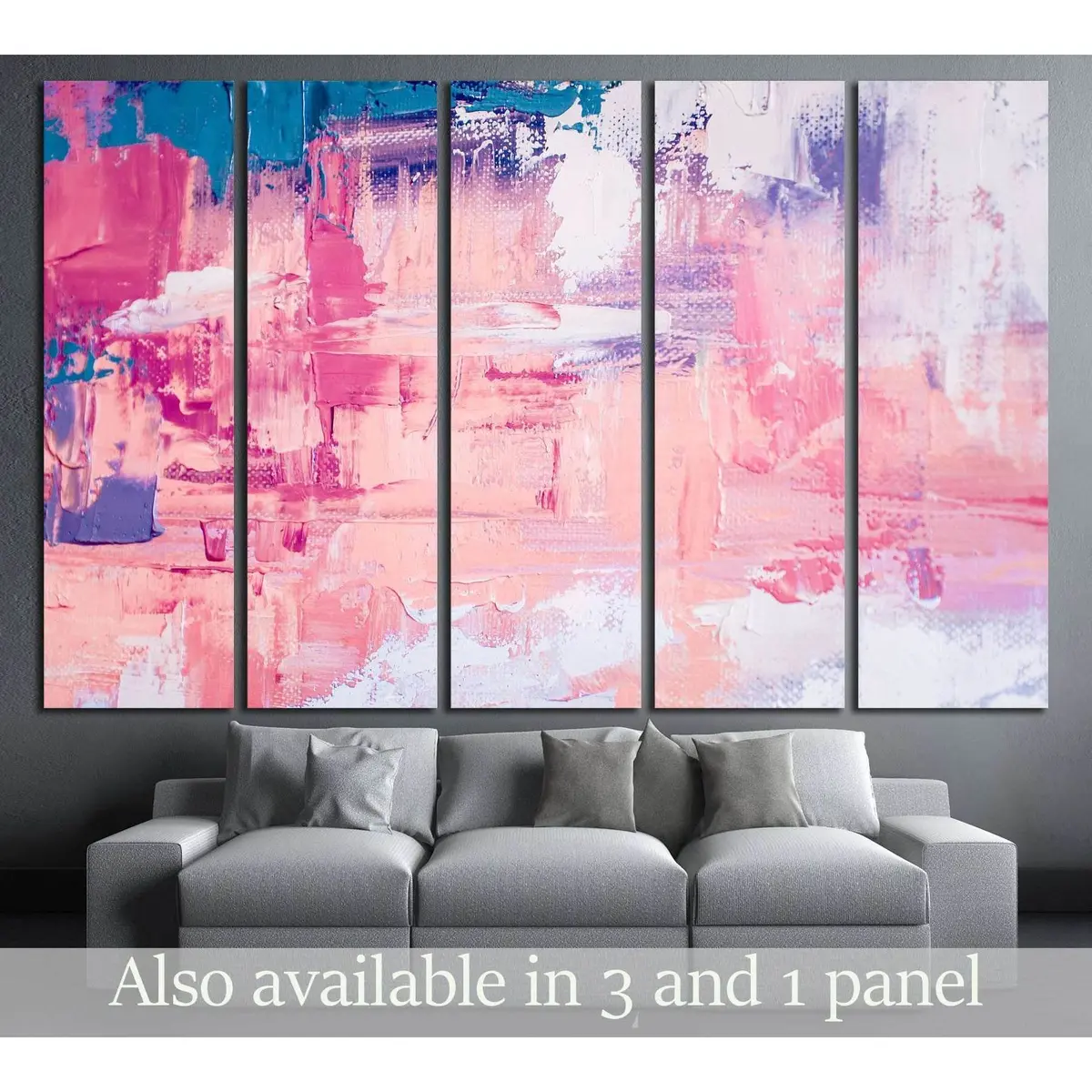 Abstract Oil Painting on Canvas — Textured Art Print #2888, Ready-to-Hang Wall Decor