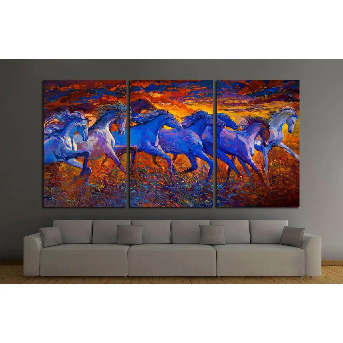 Oil Painting. Running Horses №2800 Ready To Hang Canvas Print 5