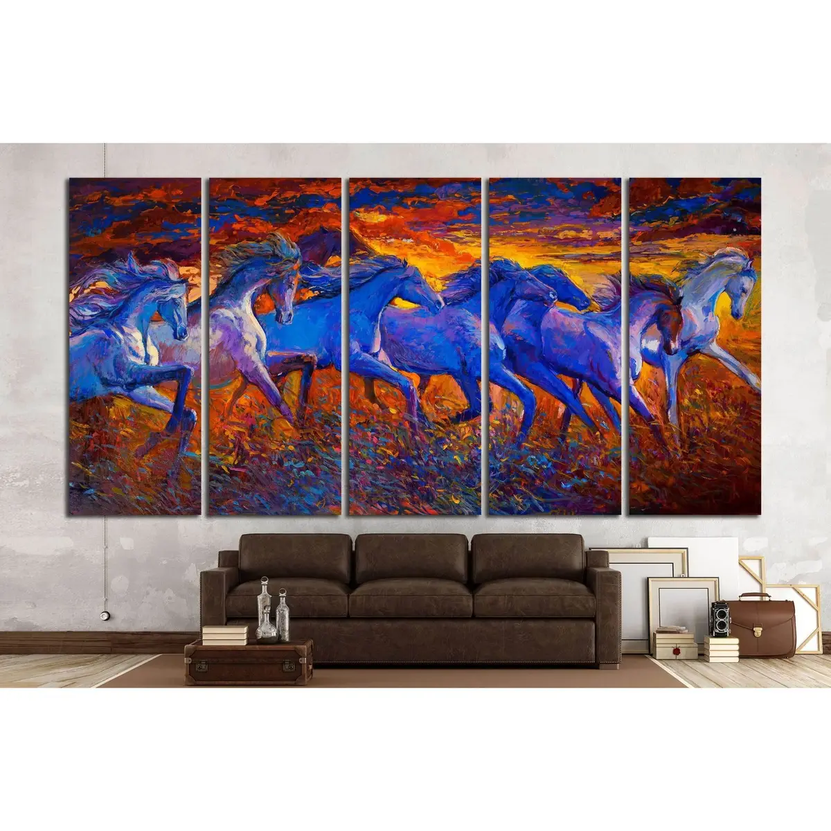 Galloping Horses Oil Painting Canvas Print – Ready-to-Hang Wall Art - Image 3