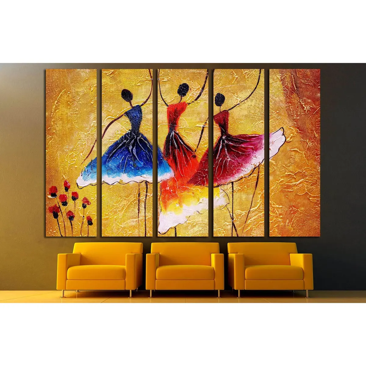 Premium Spanish Dance Oil Painting Canvas Art – Ready-to-Hang Wall Decor #3230 - Image 3