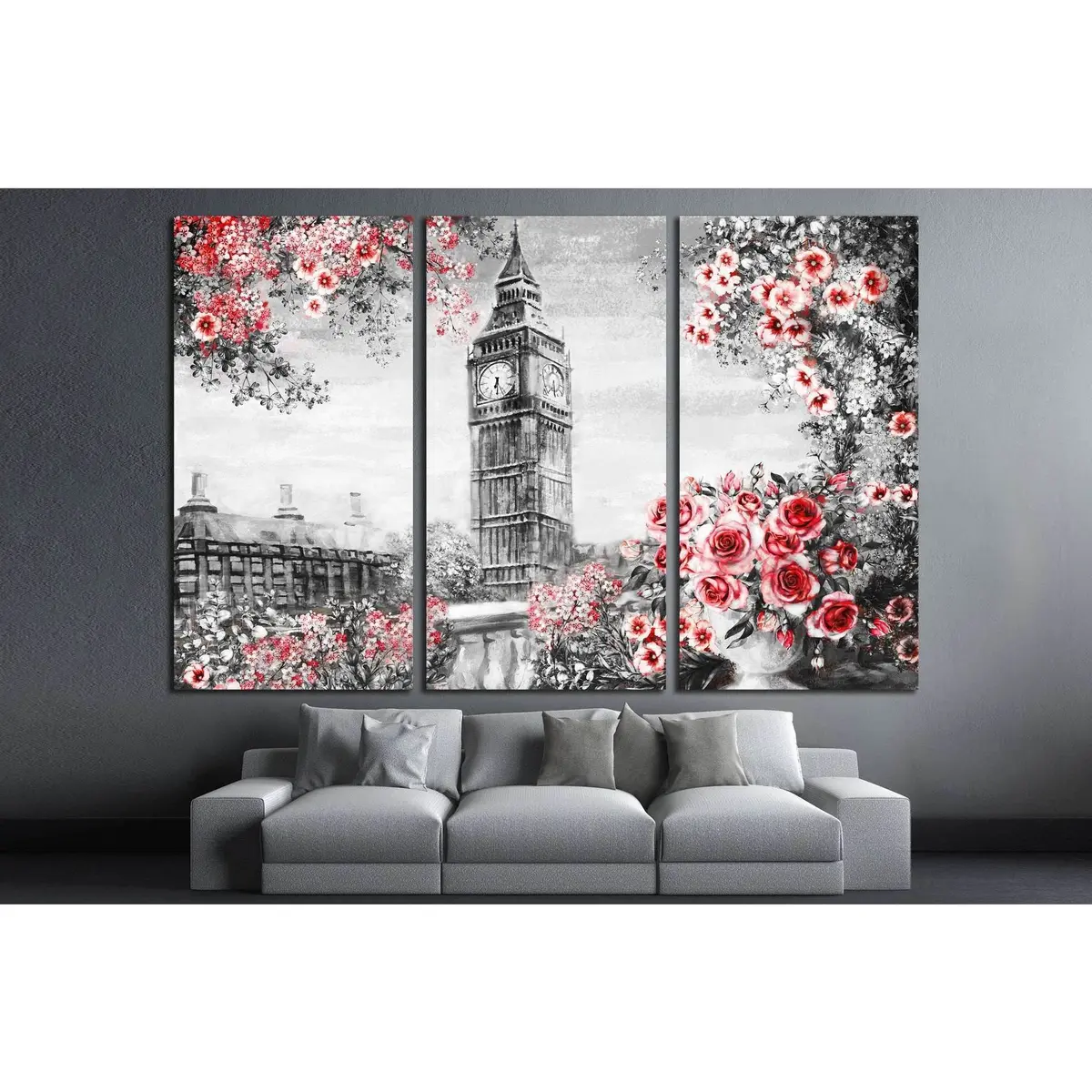Oil Painting, Summer In London, Flower Rose And Leaf №2093 Ready To Hang Canvas Print 5