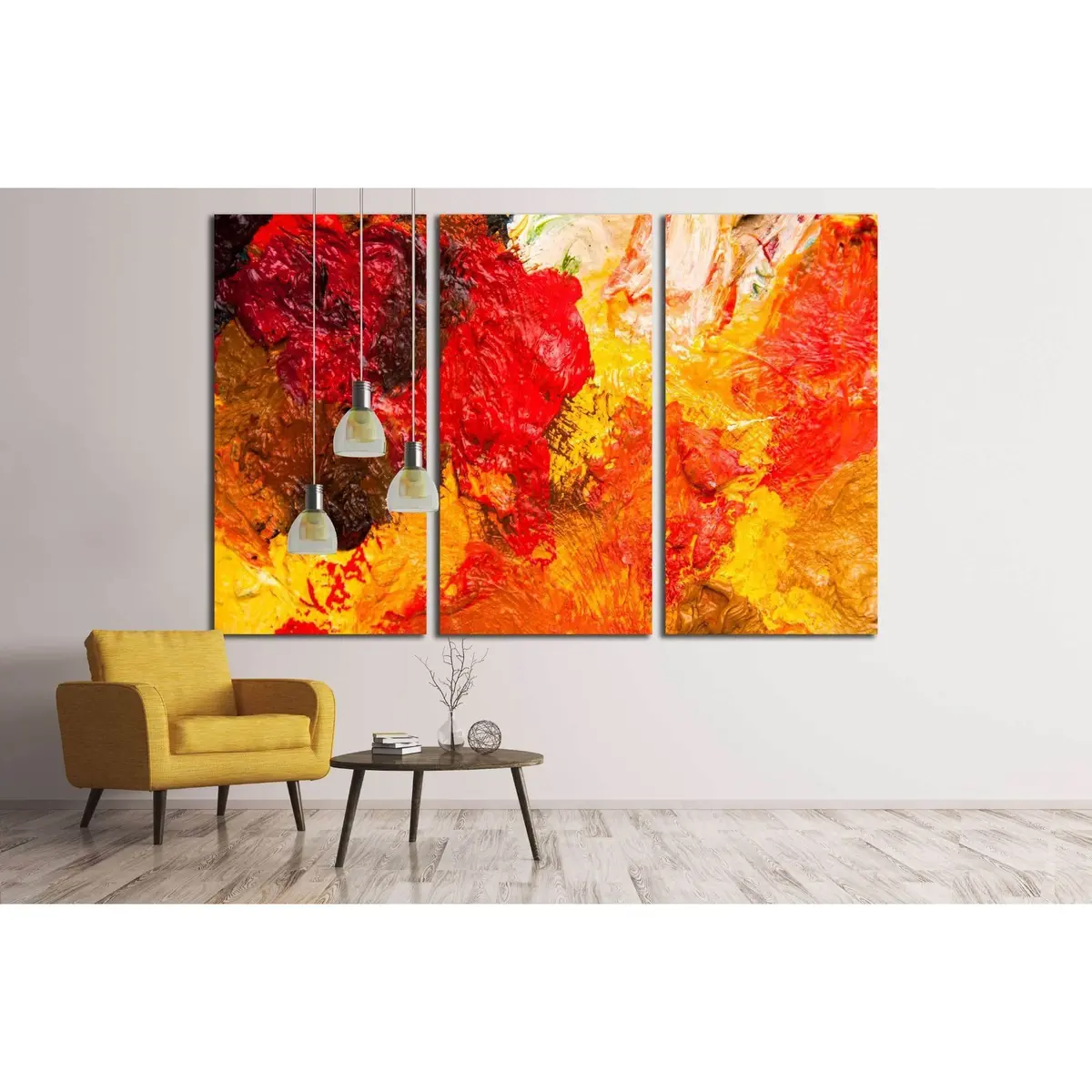Oil Paints Multicolored Closeup Abstract Background №2576 Ready To Hang Canvas Print 5