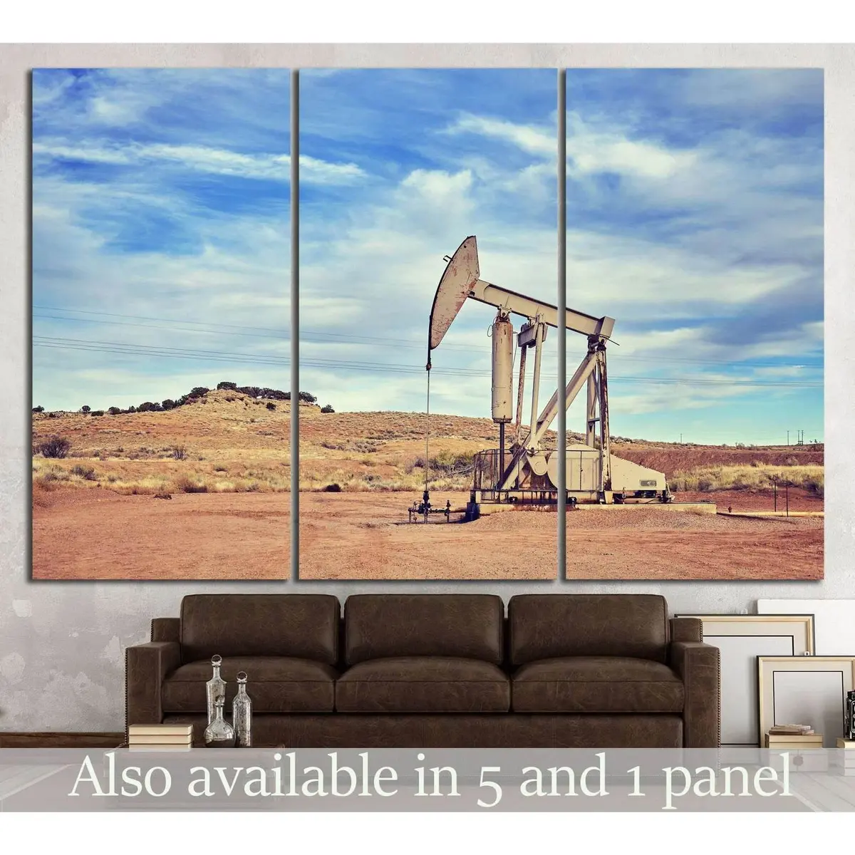Oil Pump №865 Ready To Hang Canvas Print 1