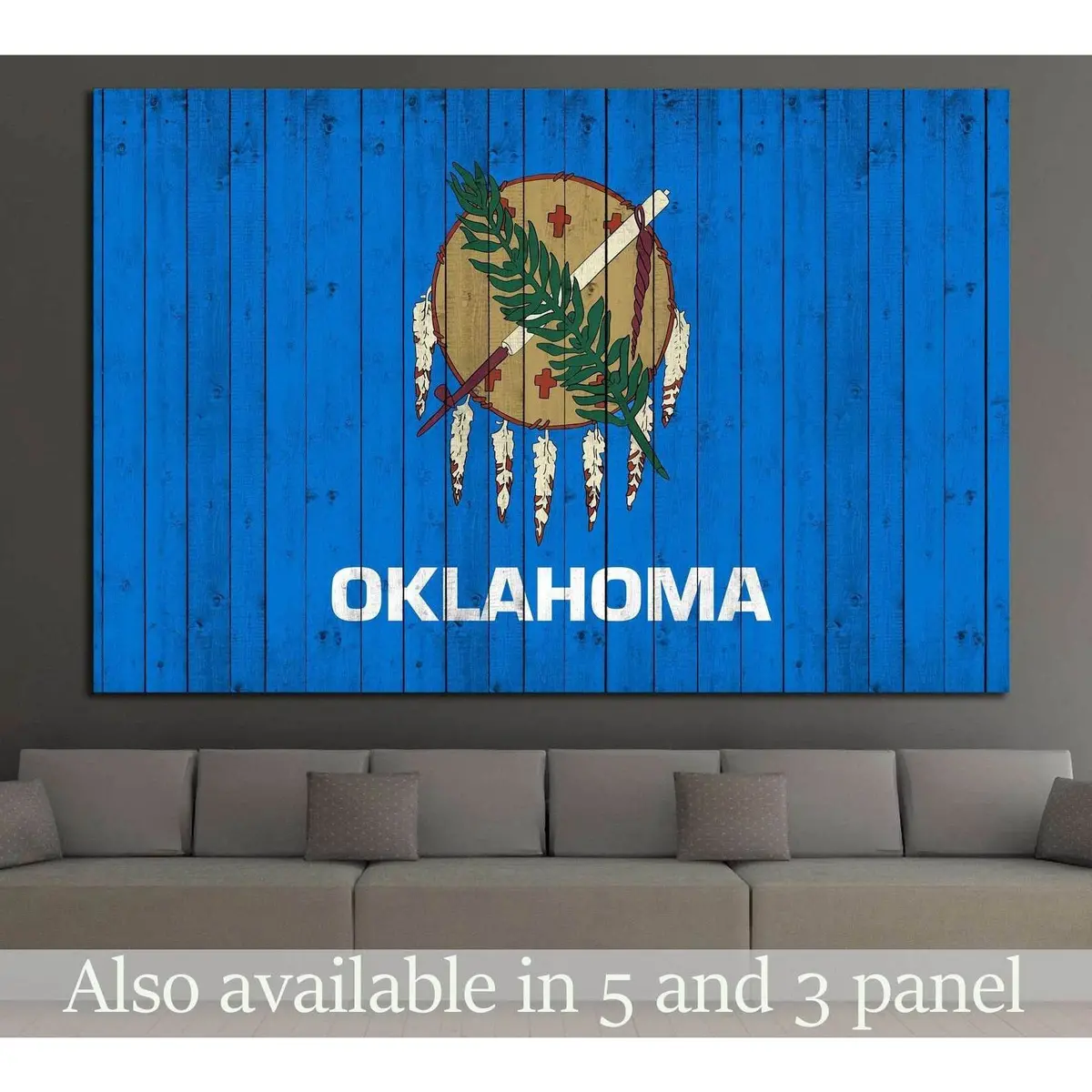 Oklahoma Flag №682 Ready To Hang Canvas Print 1